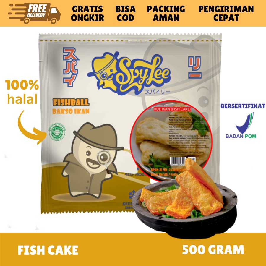 Spylee Kue Ikan (Fish Cake) 500 GR HALAL BPOM DISKON TERMURAH FROZEN FOOD