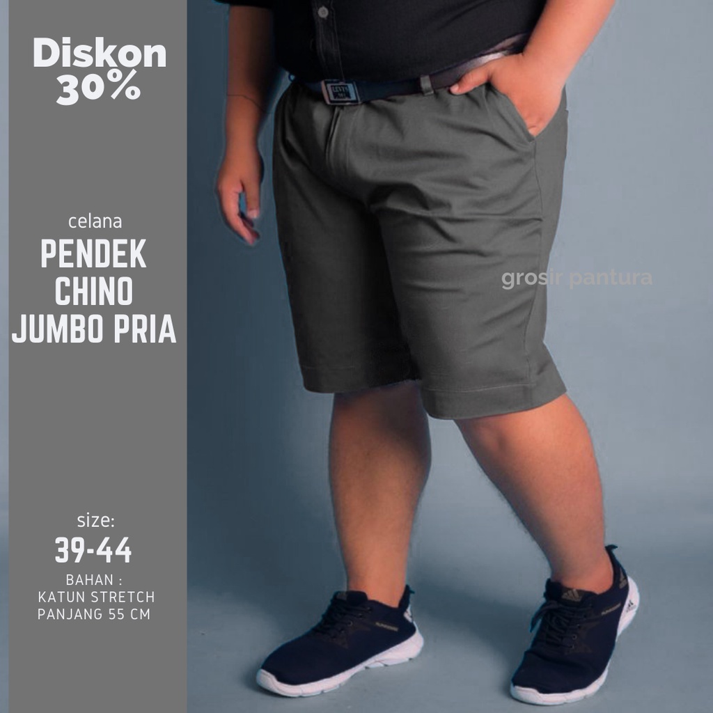 Big Size Celana chinos pendek jumbo terbaru streach melar Kualitas Premium distro Besar Halus