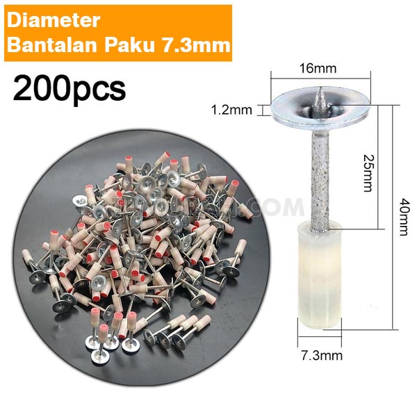 Paku Stampset Mesiu 7.3mm Paku STD Beton Besi 50pcs