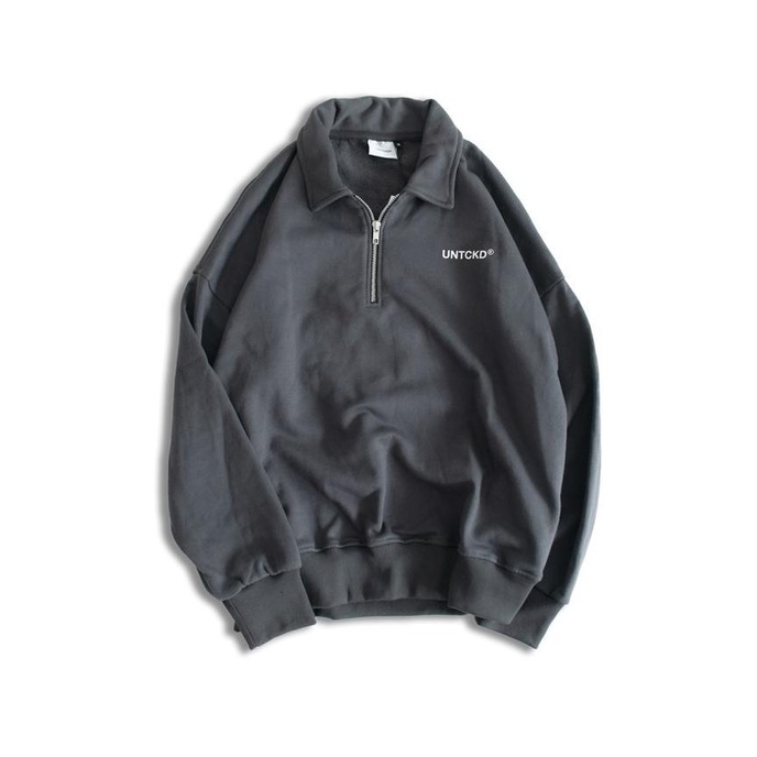 Halfzip Rugby Shirt Dark Grey
