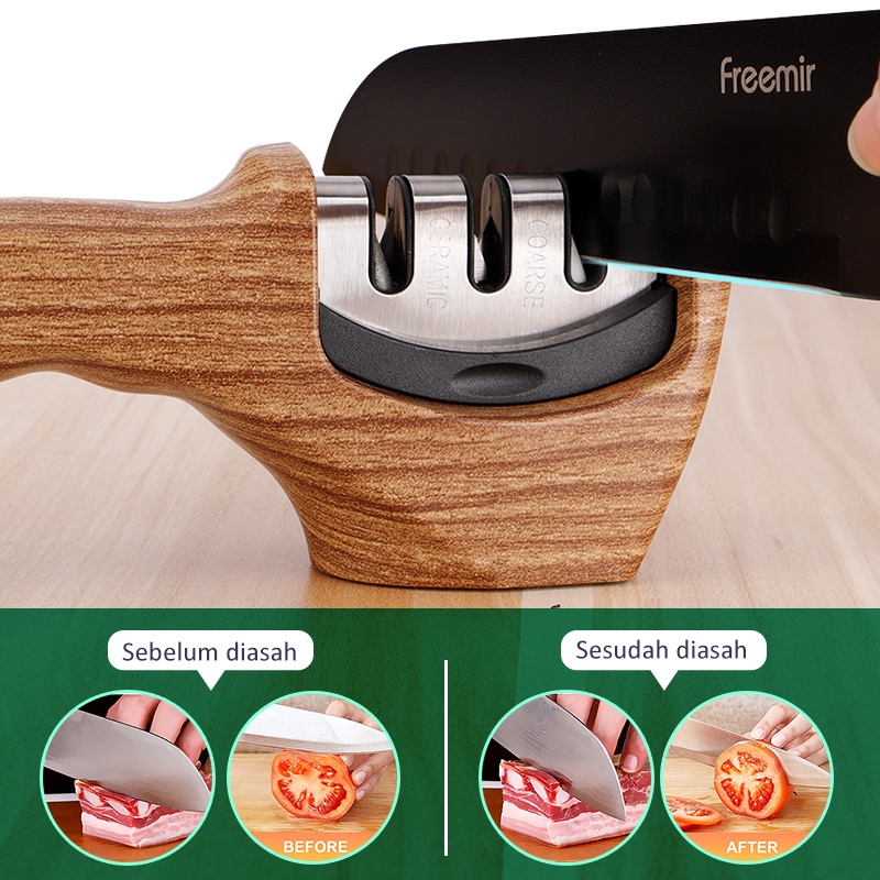 Bolde Knife Sharpener Super Utensile 3in1 Pengasah Pisau Gunting