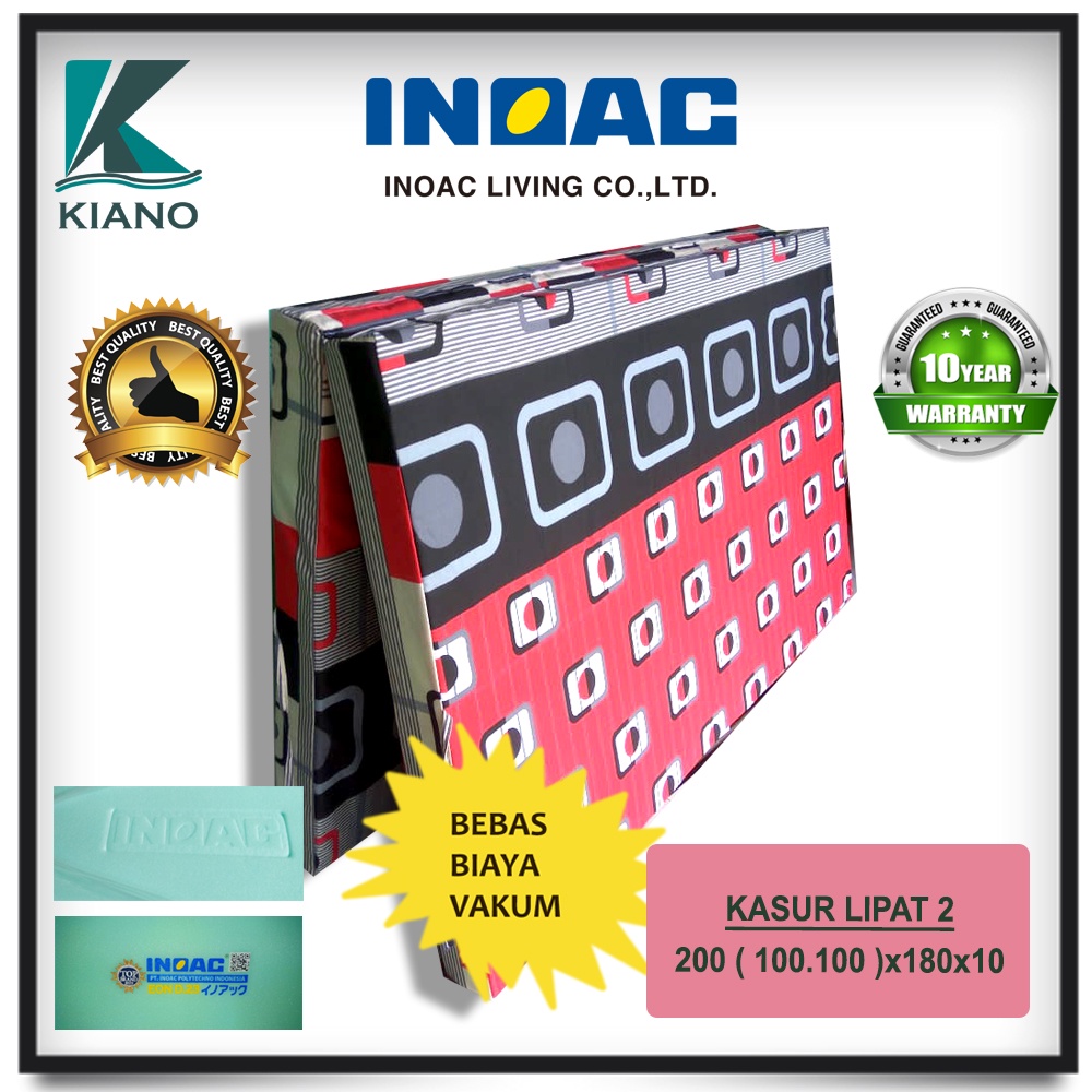 [UKURAN 180X10] Kasur Lipat 2 Ukuran 200 (100.100) x 180 Tebal Busa 10 cm