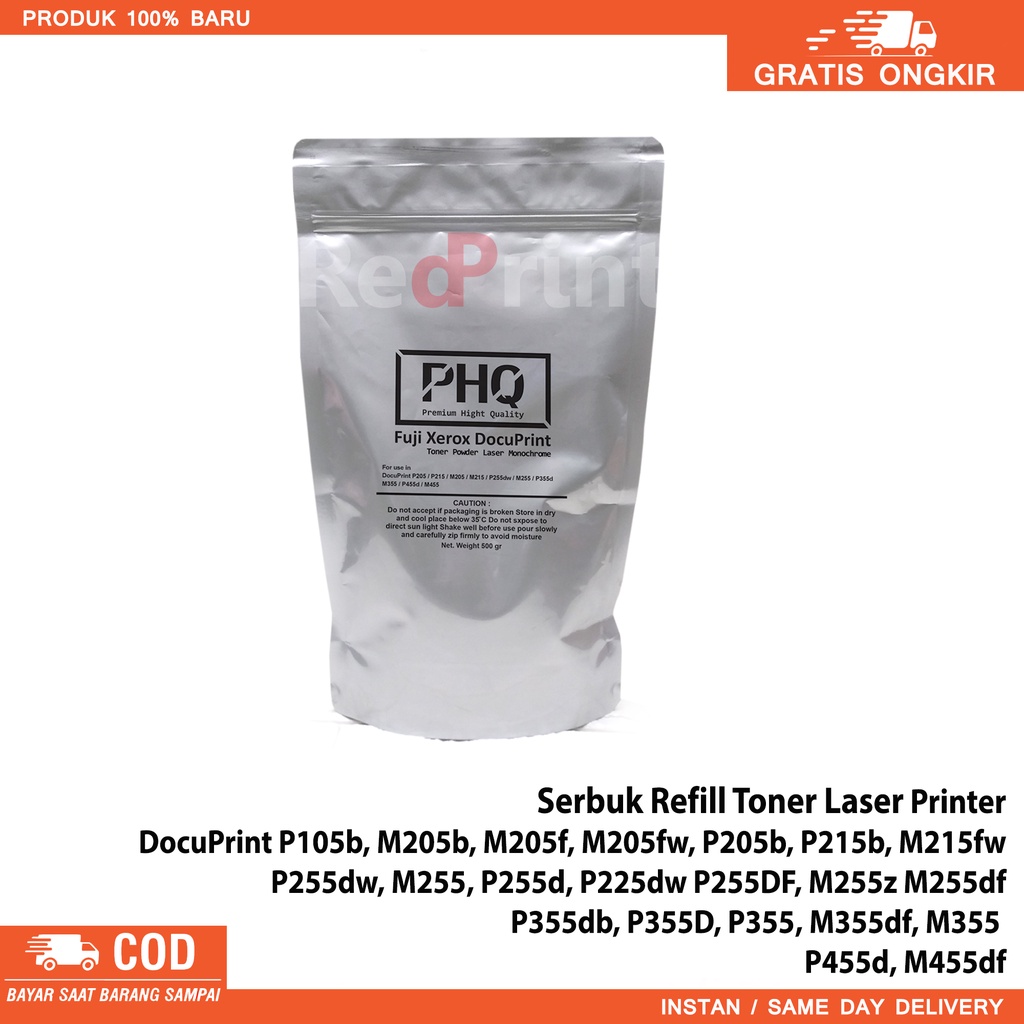 Serbuk Toner Laser Printer DocuPrint P355d, M355, P455d, M455, P205, P215, M205, M215, P255dw, M255