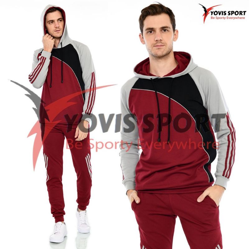 SETELAN HOODIE PRIA YOVIS SPORT / PAKAIAN OLAHRAGA PRIA / STELAN OLAHRAGA PRIA / FITNESS / YOGA