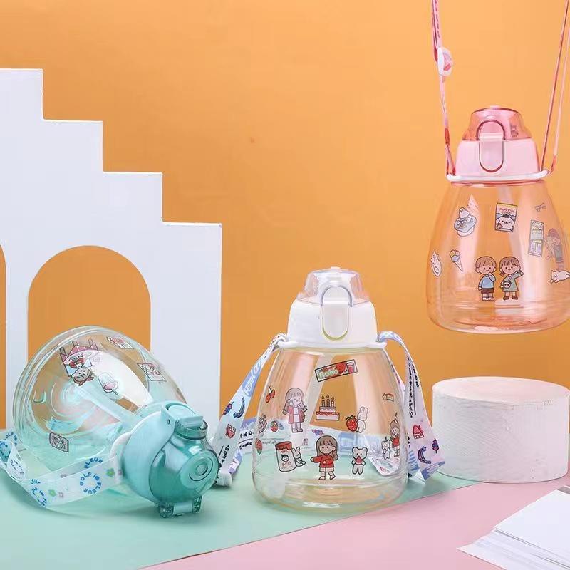 Botol Minum Bening Gambar Karakter Lucu Gemas, gemoyy 1,2 Liter best seller