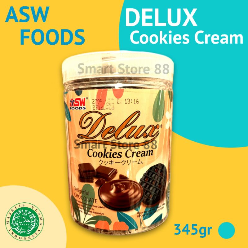 ASW FOODS DELUX COOKIES CREAM 345GR