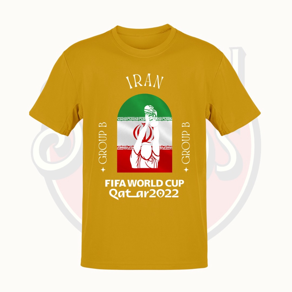 T-Shirt Piala Dunia Team Iran Unisex Kaos Combed Piala Dunia