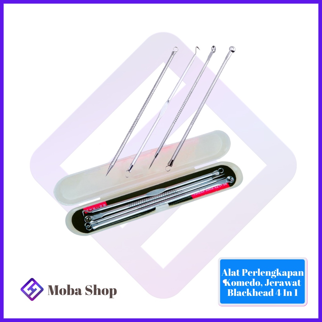 Alat Perlengkapan Komedo Jerawat Blackhead 4 In 1