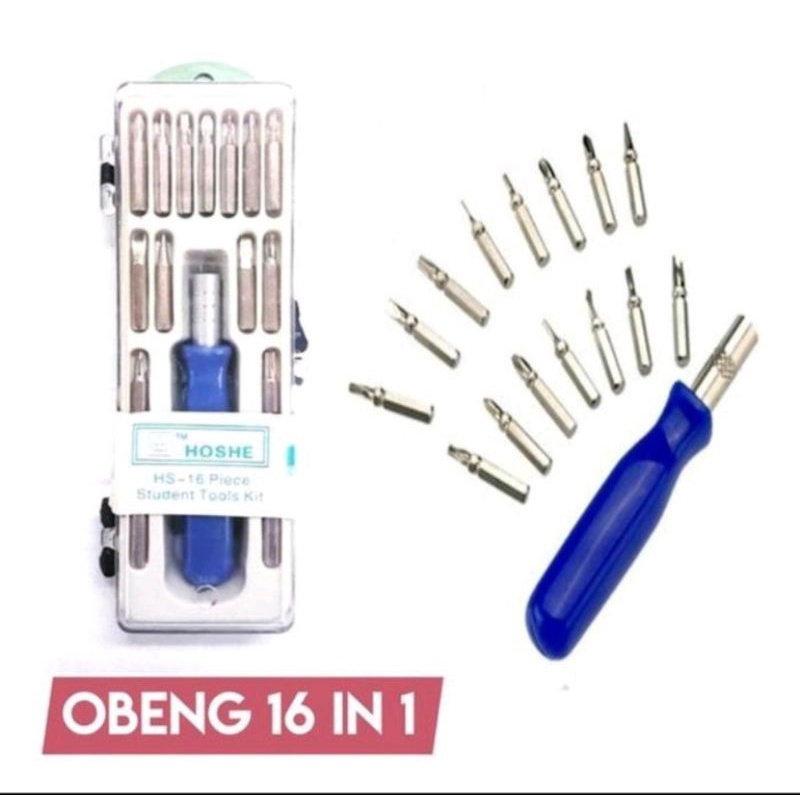 Obeng set kecil 16 in 1