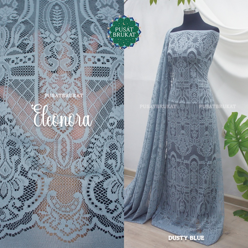 KAIN BROKAT KEBAYA MALIKA LACE LEMBUT ELEONORA / BAHAN BRUKAT KAOS PBH 22831, LEBAR 150CM [harga per 0.5m]