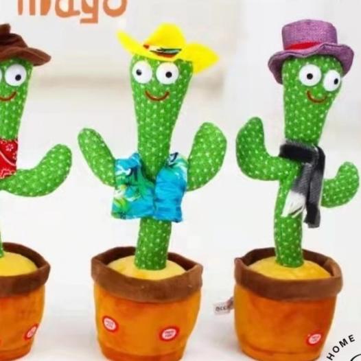 BONEKA KAKTUS GOYANG MENARI LED /BONEKA KAKTUS BICARA /DANCING CACTUS - Boneka Kaktus