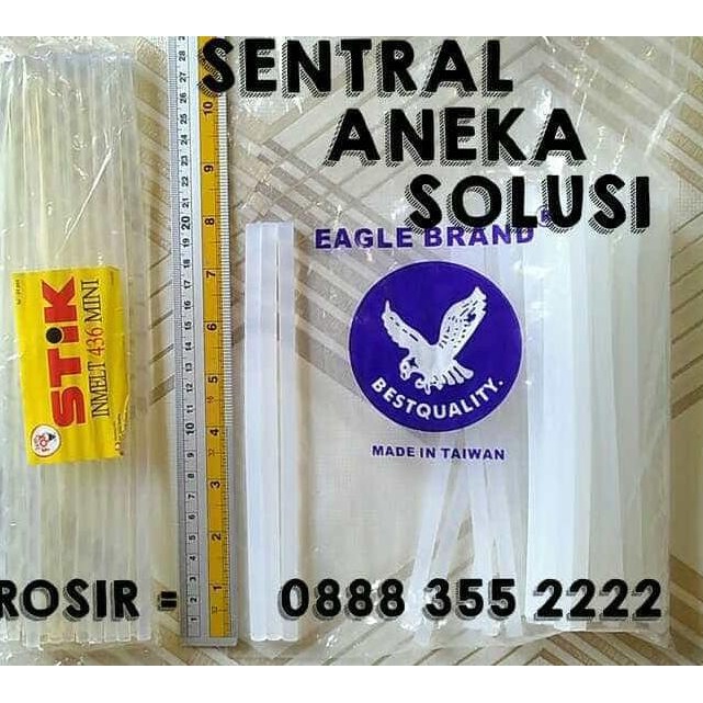 

lem bakar / lilin / tembak / glue gun refill kecil import putih kiloan