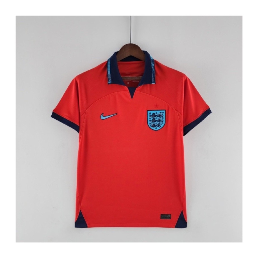 jersey pria inggris away kaos sepakbola piala dunia club baju futsal atasan grade ori wanita dewasa t-shirt seragam print custom jersy outfit klub olahraga kostum jarsey soccer pakaian oblong sport suit apparel merah polos