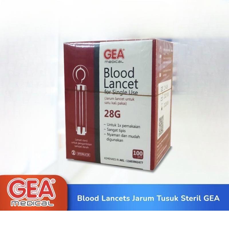 BLOOD LANCET 28G GEA JARUM LANCET AMBIL TEST DARAH 28G ISI 100