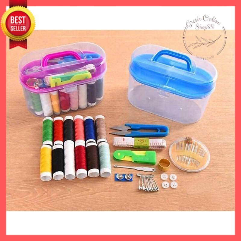 GOS - D206-SET Alat Jahit Lengkap / Perlengkapan Jahit Manual / Sewing Box Set Alat Jahit