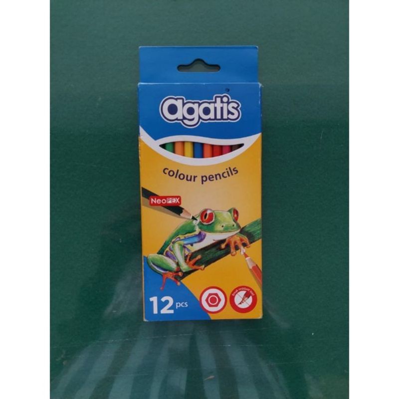 

[PACK 12 SET] PENSIL 12 WARNA PANJANG AGATIS / PENSIL WARNA PANJANG
