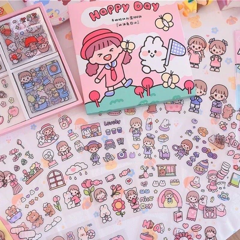 

Dalingshop Stiker Hp 1 Lembar & 5 Lembar / Laptop/Botol Minum/Stiker Diary/2D Tumblr / Aesthetic sticker viral