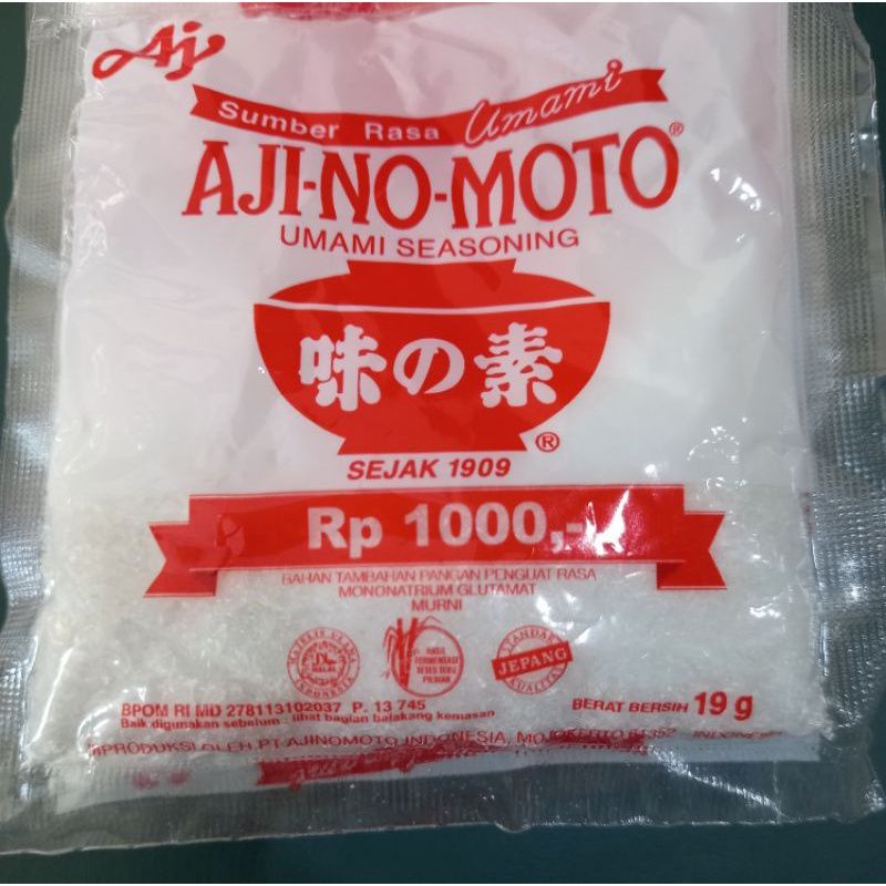 

Ajinomoto Bumbu Penyedap Rasa Makanan 19gram Renceng (isi 10)