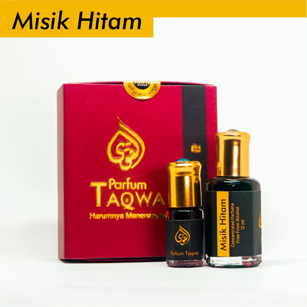 Parfum Taqwa MISIK HITAM 12 ml [ Beli 1 Gratis 1 ] | Parfum Sholat MISIK HITAM [ Non Alcohol ]