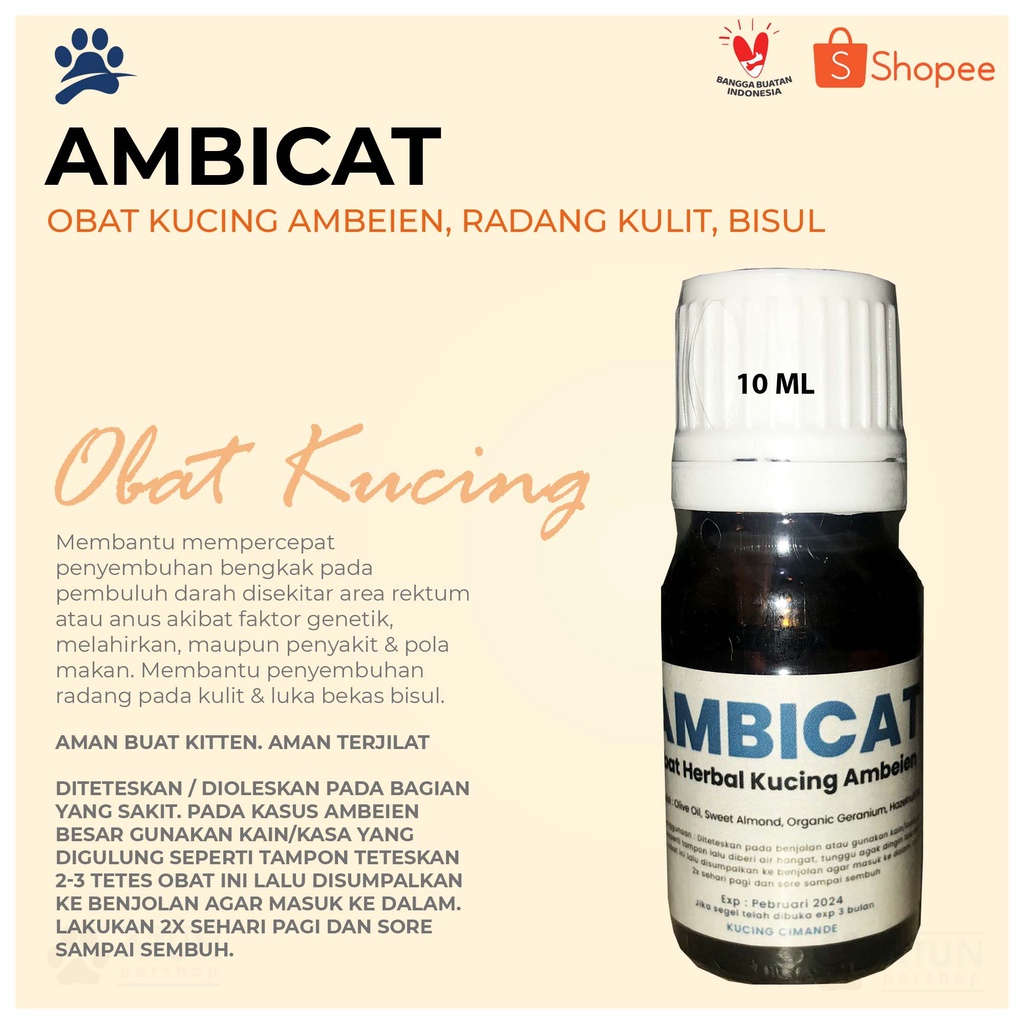 AMBICAT Obat Kucing Ambeien Bisul Herbal