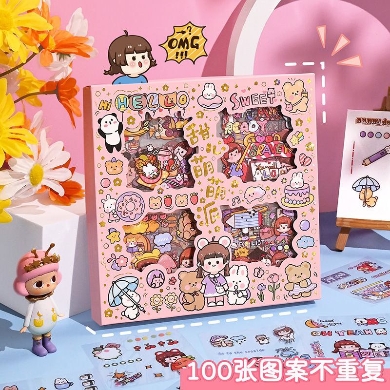 

Sticker 2D Anti air Premium Design DIY Sticker Aesthetic 1pack isi 100