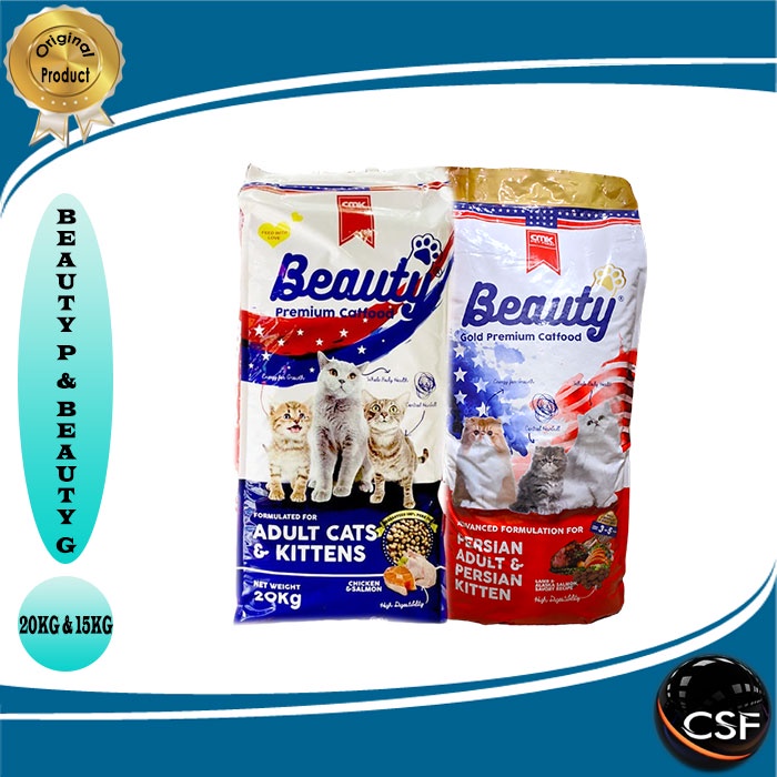 Makanan Kucing kering Premium BEAUTY 20kg ( EKSPEDISI )