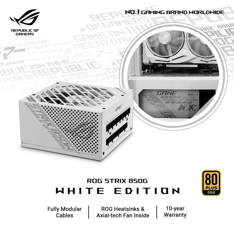 ASUS Power Supply ROG STRIX 850G White 850W 80+ GOLD - FULLY MODULAR