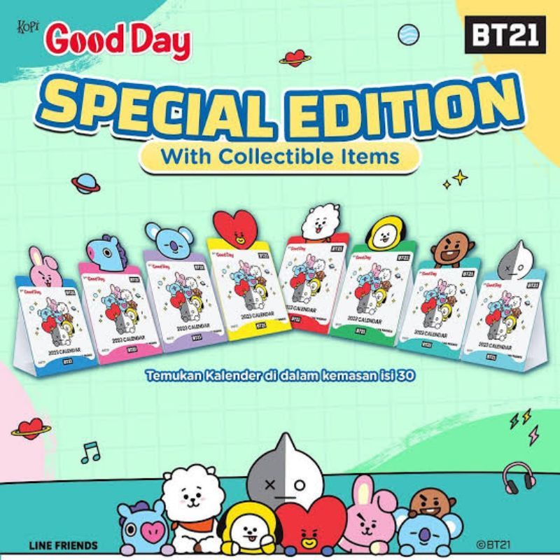 

KALENDER 2023 BT21/ CALENDER 2023 BT21/KALENDER BTS