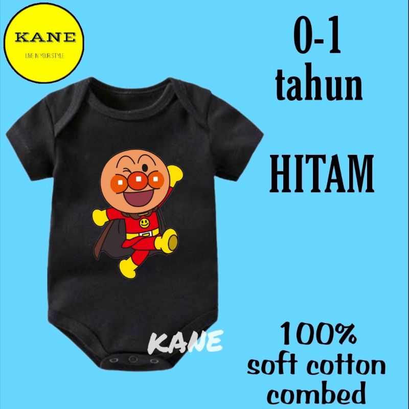 Kaos baju bayi jumper baby ANIME ANPANMAN SUPERHERO kartun lucu brand merk logo tulisan custom usia 
