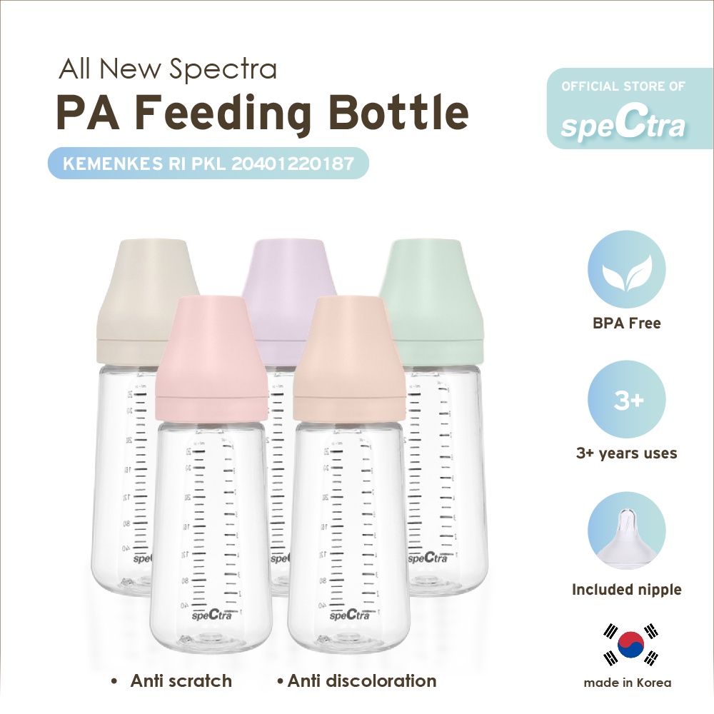 SPECTRA BABY BOTTLE PA 260ML WIDE NECK (TANPA NIPPLE) / BB021