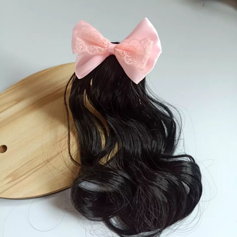 New Wig Jepit Rambut Anak Panjang Lurus Ikal Keriting Original Super Lembut