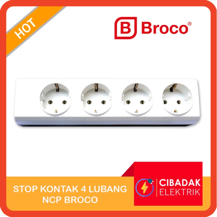 STOP KONTAK ARDE 4 LUBANG BROCO / TERMINAL / COLOKAN LISTRIK