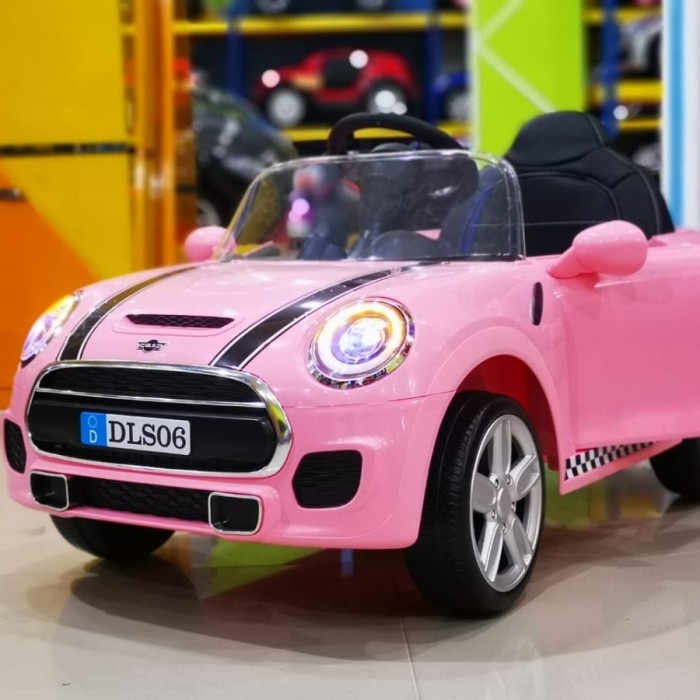 Mainan Anak Mobil Aki Mini Cooper Yukita DLS 06 - PINK