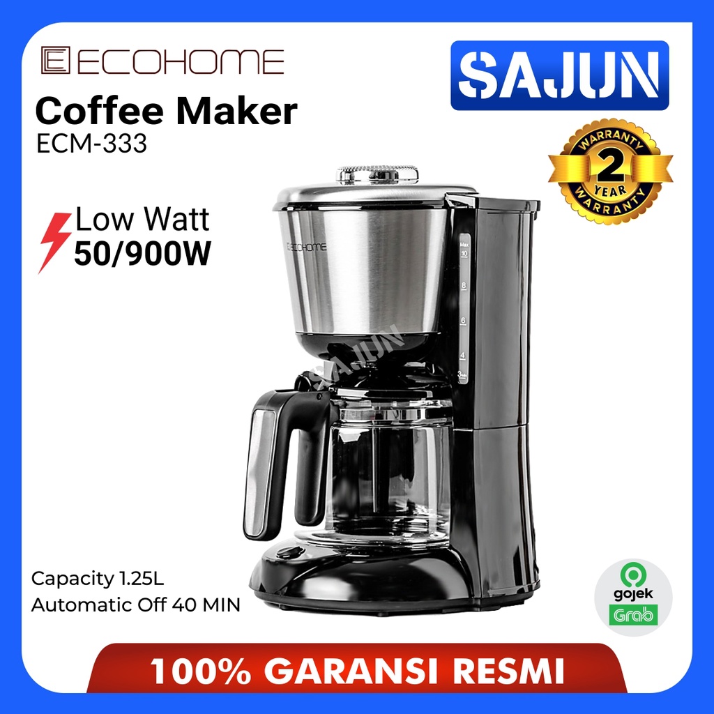 Ecohome Coffee Maker ECM-333 Mesin Kopi  1.25L ECM333