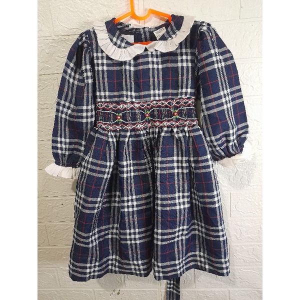 dress smocked anak