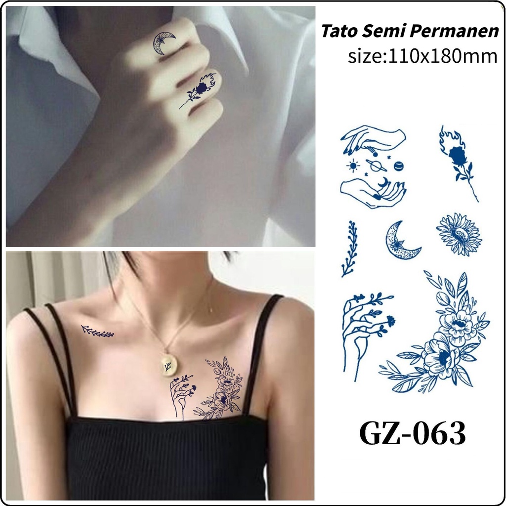 

[Pengiriman 24 Jam] Tato Temporer Sticker Tato Temporer Tahan Lama 15 Hari Tato Temporer Anti Air | 11*18CM