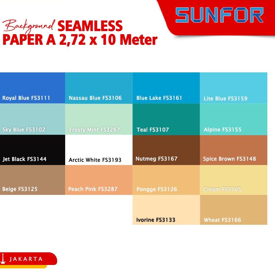 

♫ Background Paper Kertas Polos Seamless Sunfor Uk. 2.7x10 M FS Series A ↧↨