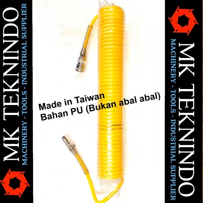 Selang Angin 9 Meter Spiral Recoil Hose Kompresor Untuk Cat dan Angin