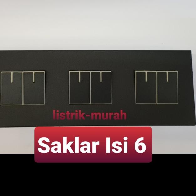 Panasonic Saklar Isi 6 3gang WESJ78069B WESJ5931B Hitam Black 3 Gang