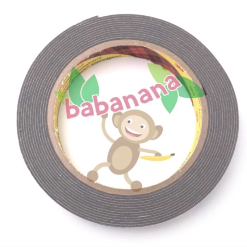 Double Sided Tape Foam 3M 1600TG Abu-abu 4M x 18mm x 1.0mm dobel tip