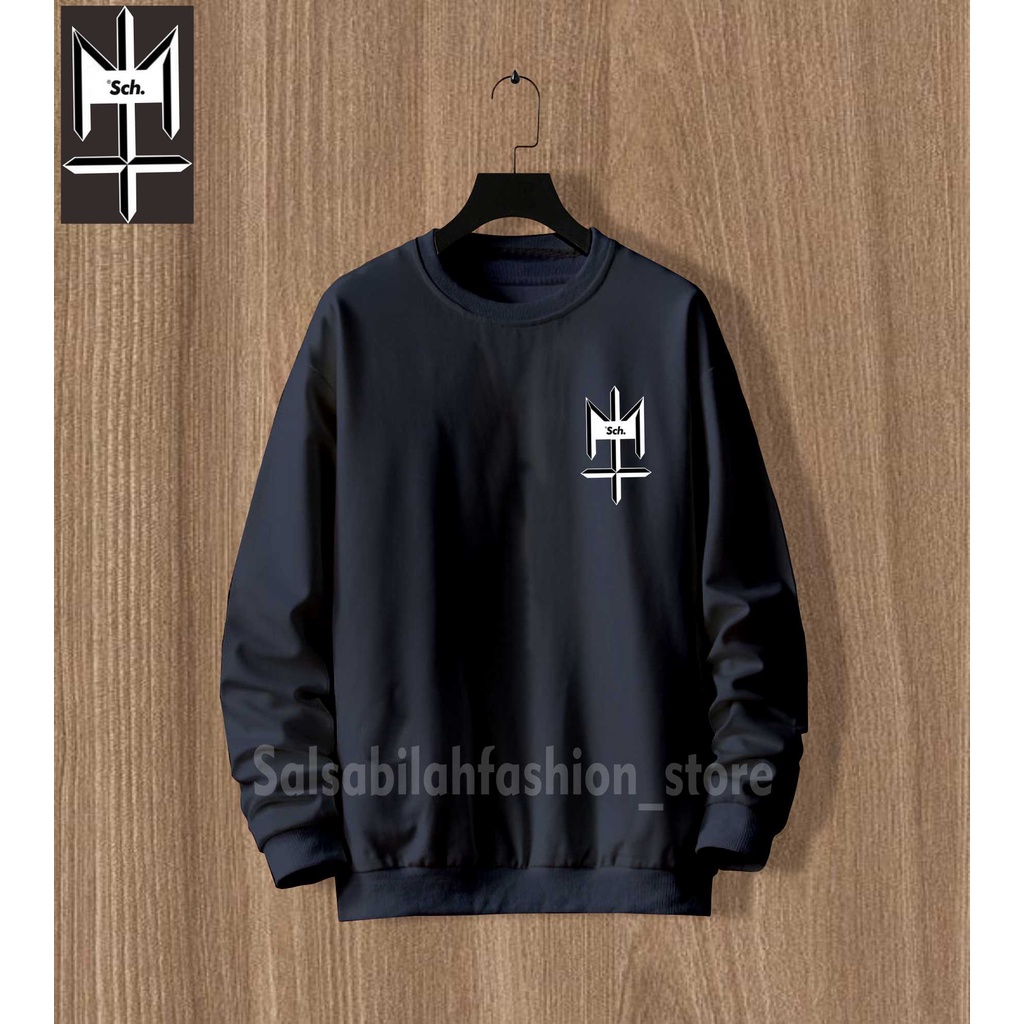 [PREMIUM] Basic Sweater greenlight Purple Polos Crewneck Sweatshirt Pria Wanita Size M-XXL