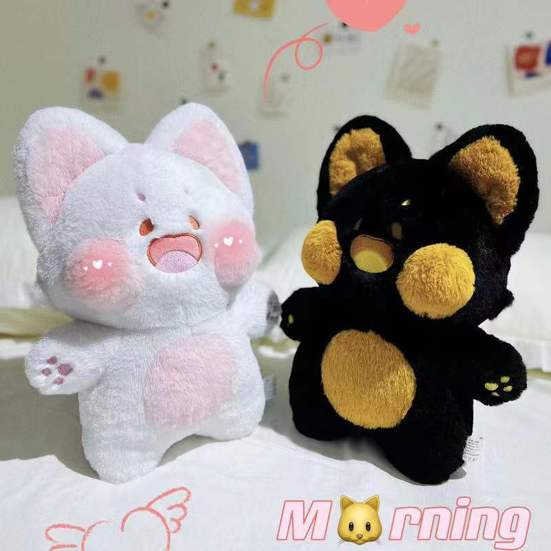 Mainan Boneka Stuffed Plush Kartun Kucing Lucu Untuk Hadiah Ulang Tahun