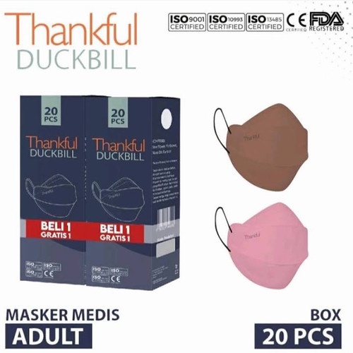 THANKFUL Duckbill Earloop Medical Face Mask – Bundle Buy 1 Get 1  (Random 20 pcs)