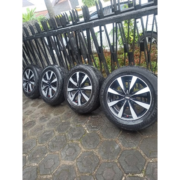 4 Velg R15 pcd 100+Ban 185/65 75% Harga yg tercantum untuk 4 buah (1 set) agya ayla jazz calya sigra civic city splash etios brio mobilio sirion picanto