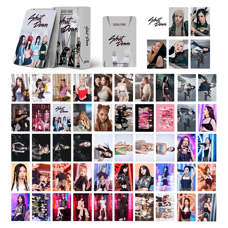 55pcs / Kotak Kartu Foto LOMO BLACKPINK 2022 Shut Down