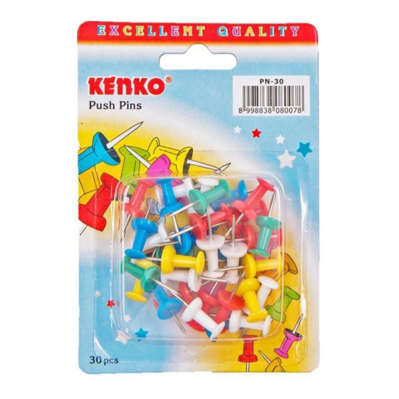 

KENKO - Push Pin PN-30 Warna Paku Penanda Kertas