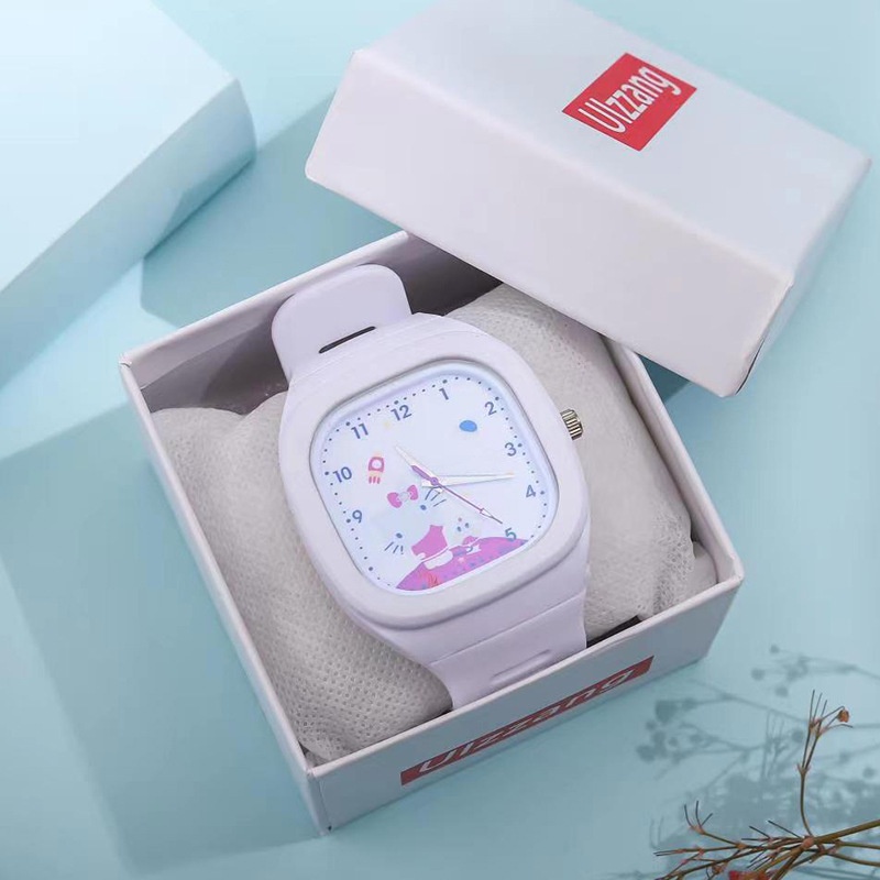 Jam Tangan Anak-anak Kitty Kecil Segar Bercahaya Jelly Cat Boys and Girls Quartz Watch