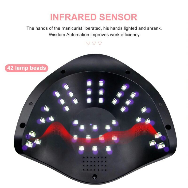 Pengering Kutek Kuku UV LED Nail Dryer Portable 42 LED 120 W sun-s9 White