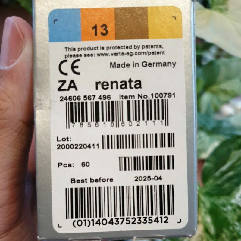 ORIGINAL 39 Renata 13 Battery Batre Baterai PR48 Alat Bantu Dengar AG5 PR 48 ZA13