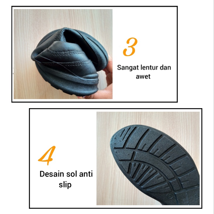 gos ATT AB 505 SEPATU SLOP PRIA Sepatu Formal Tanpa Tali Bahan Karet Nyaman Dan Ringan